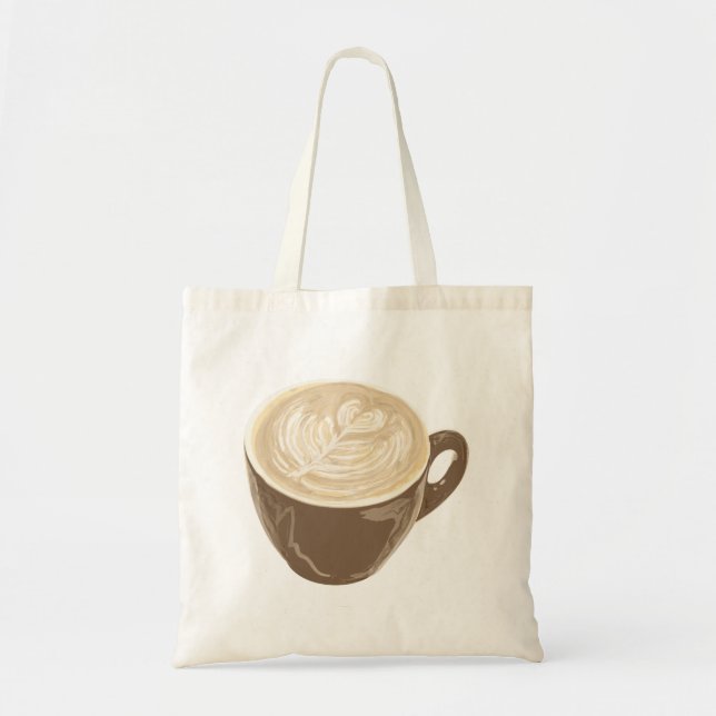 Tote Bag café coeur latte art (Devant)