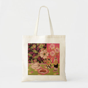 Tote Bag Café et biscuits Fourre-tout floral