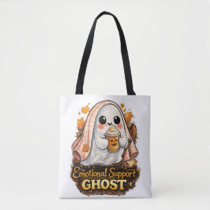 Tote Bag Café Halloween Fantôme de Soutien Émotionnel Migno
