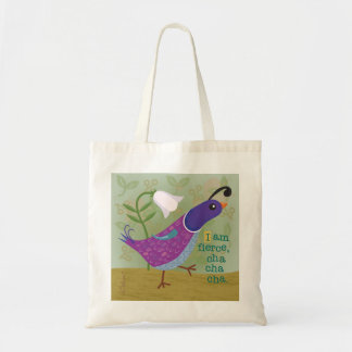 Tote Bag Cailles pourpres de danse avec le lis