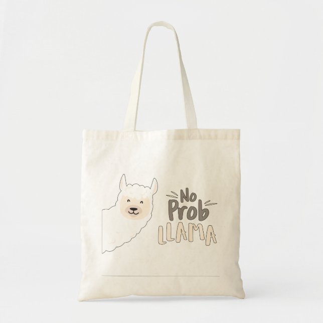 Tote Bag Calembour de lama, aucun calembour de Problema, (Devant)