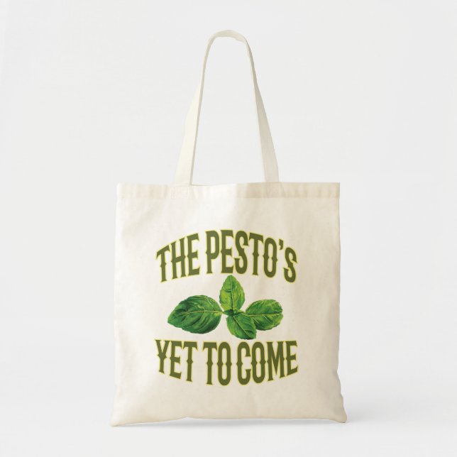Tote Bag Calembour drôle de nourriture - le pesto à venir (Devant)