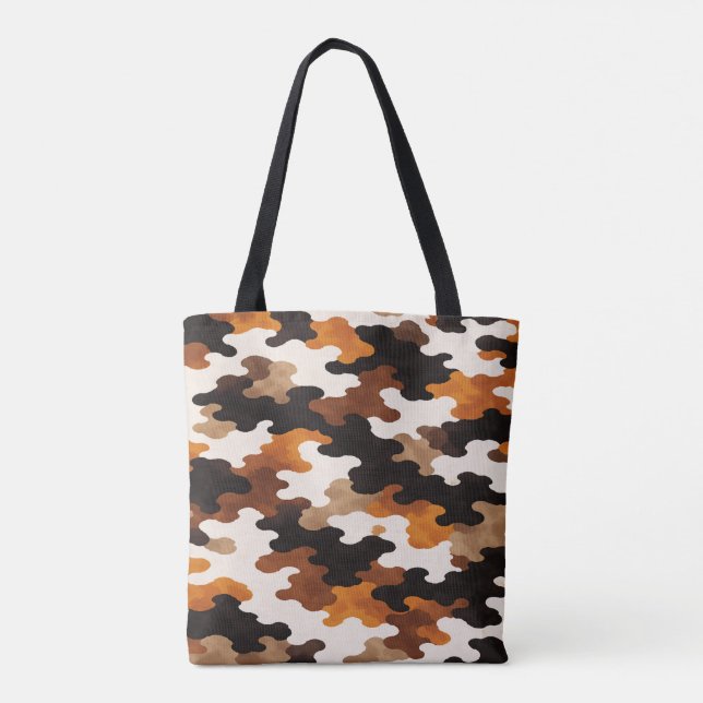 Tote Bag Calico Cat Camouflage (Dos)