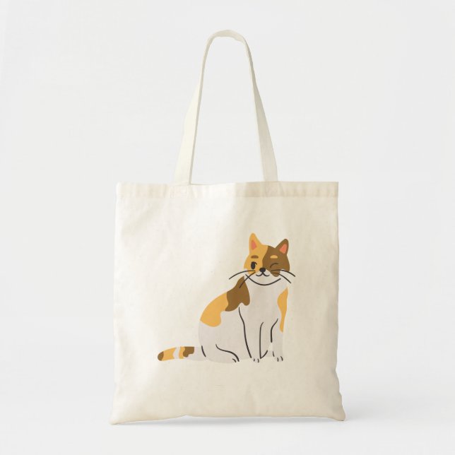 Tote Bag Calico Essential, Portrait Calico, Cute Calico Cat (Devant)