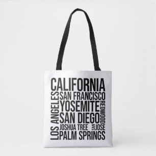 Tote Bag California Cities Word Art - San Francisco