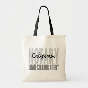 Tote Bag California Notary Loan Signing Agent Black Font