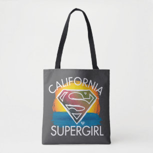 Tote Bag California Supergirl Sunset Graphic
