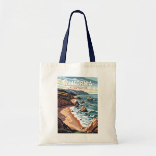 Tote Bag California Travel Art Vintage