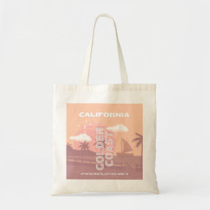 Tote Bag Californie, Art du voyage, Preppy, Pastel