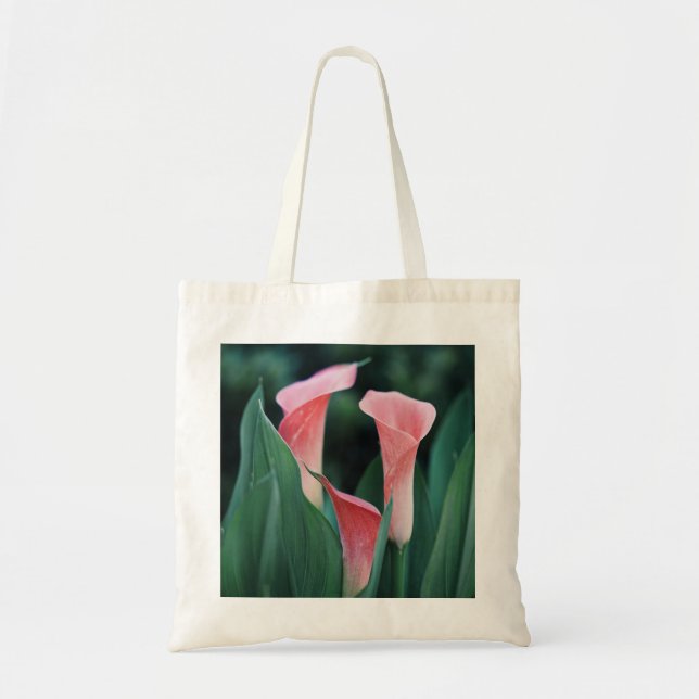 Tote Bag Calla Lilies Fleurs Roses (Devant)