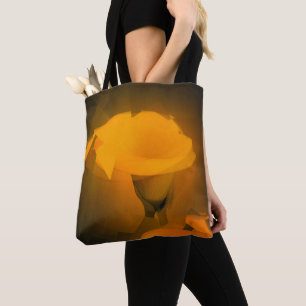 Tote Bag Calla Lily Effet Cubiste jaune chaud
