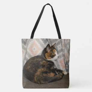 Tote Bag Callie Cat sur Sofa