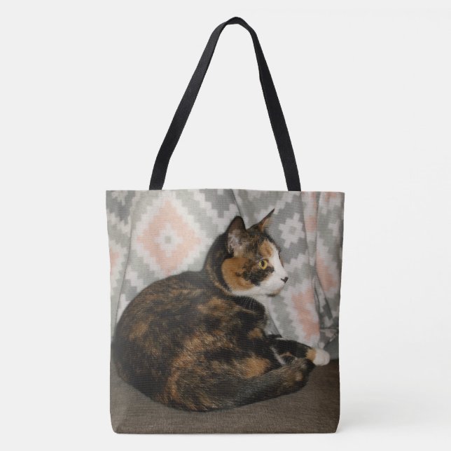 Tote Bag Callie Cat sur Sofa (Devant)