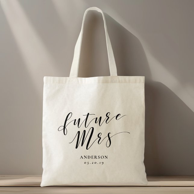 Tote Bag Calligraphie Moderne Future Mrs. (Créateur téléchargé)