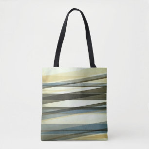 Tote Bag Calques semi-transparents en brun sable et bleu
