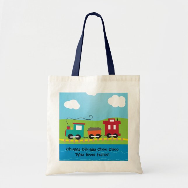 Tote Bag Cambuse de train de Choo Choo d'enfants (Devant)