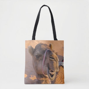 Tote Bag Camel avec une drôle d'expression faciale - Oman