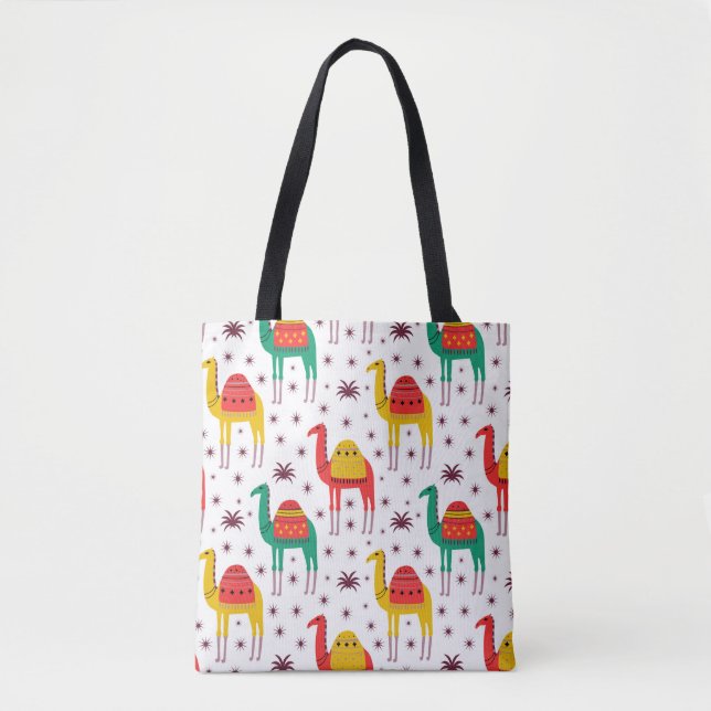 Tote Bag Camel pattern flat color design (Devant)
