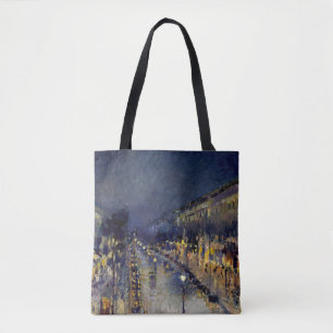 Tote Bag Camille Pissarro - Boulevard Montmartre la nuit