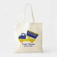 Camion à benne basculante bleu et vert