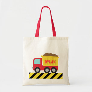 Tote Bag Camion à benne coloré, véhicule de construction po