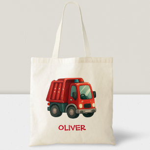 Tote Bag Camion à vidange rouge mignon