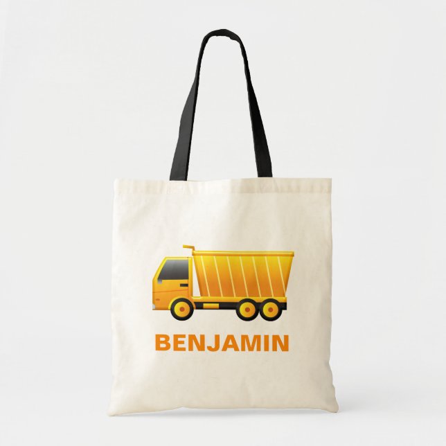 Tote Bag Camion de pompage enfants de construction (Devant)
