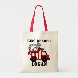 Tote Bag Camion de vidange de porte-anneau rouge