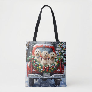 Tote Bag Camion Rouge de Noël Maltais Férié