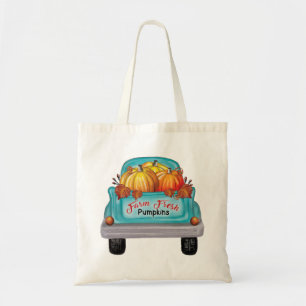 Tote Bag Camion Vintage Citrouille frais de ferme