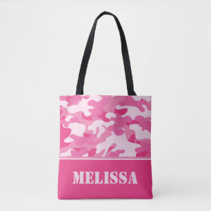 Tote Bag Camo rose (camouflage) personnalisé