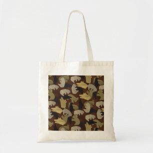 Tote Bag Camouflage animal Silhouette Brown