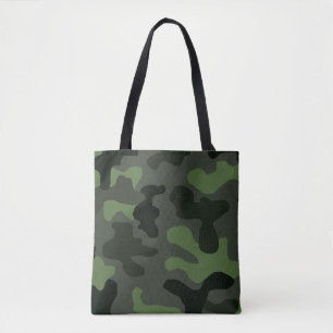 Tote Bag camouflage gris vert foncé no.14 imprimer