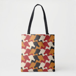 Tote Bag Camouflage tête de licorne, répétition motif.