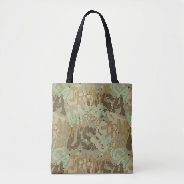 Tote Bag Camouflage TRUMP MAGA 2020 (subtil) (Devant)
