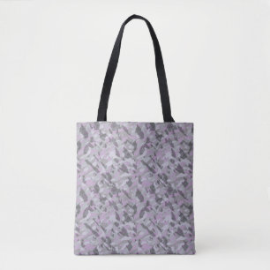 Tote Bag Camouflage violet abstrait