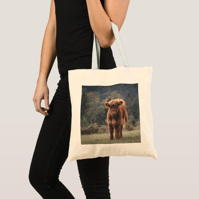 Tote Bag Campagne d'herbe d'automne de la vache de haute-te (Devant (produit))