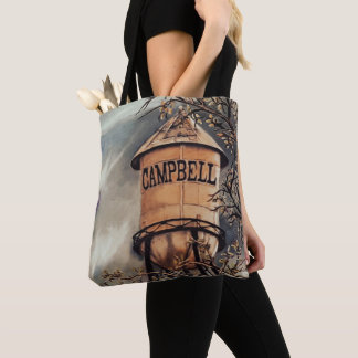 Tote Bag Campbell CA Water Tower Brossé Polyester Fourre-to