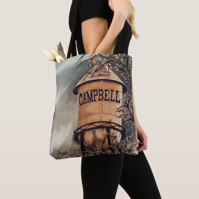 Tote Bag Campbell CA Water Tower Brossé Polyester Fourre-to (De près)