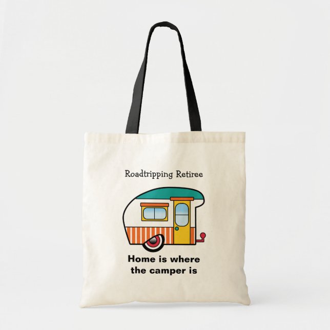 Tote Bag Camper de voyage de départ à la retraite mignonne (Devant)