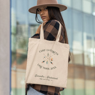 Tote Bag Camping illustré   Demoiselle d'honneur d'enterrem