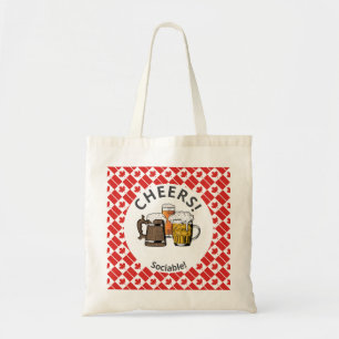 Tote Bag CANADA FLAG Cheers! Sociable! Customized Cartoon