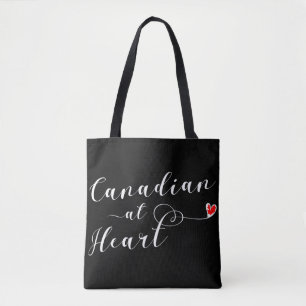 Tote Bag Canadian At Heart Grocery Bag, Canada