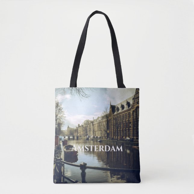 Tote Bag Canal d'Amsterdam  (Devant)