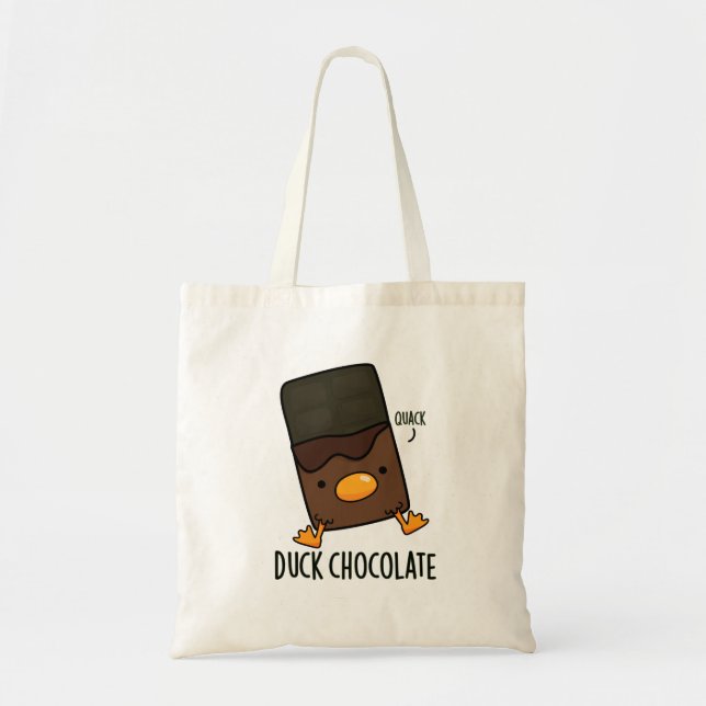 Tote Bag Canard Chocolat Funny Dark Chocolate Pun (Devant)