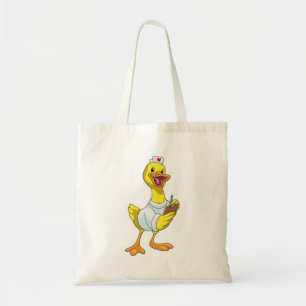 Tote Bag Canard comme infirmière avec coeur