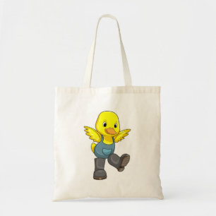 Tote Bag Canard en fermier avec des bottes