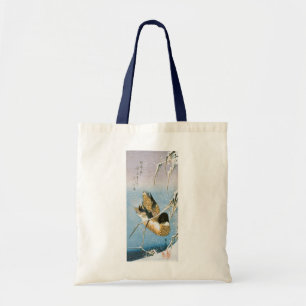 Tote Bag Canard sauvage Nage neige Laden Reeds par Hiroshig
