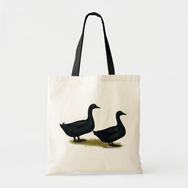 Tote Bag Canards : Cayugas noirs (Devant)