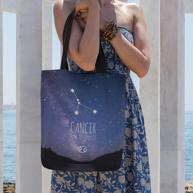 Tote Bag Cancer | Constellation Zodiaque personnalisée (Créateur téléchargé)